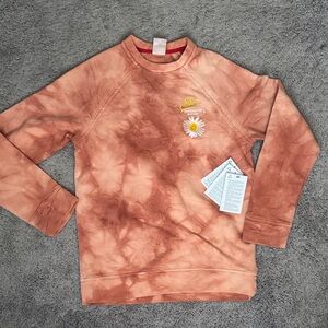 Nike Tie-Dye Sweatshirt with Daisy  Embroidery